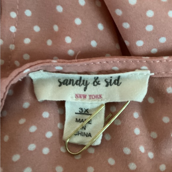 Elegant Pink Tie-Front Blouse, Size 3X - Picture 11 of 11